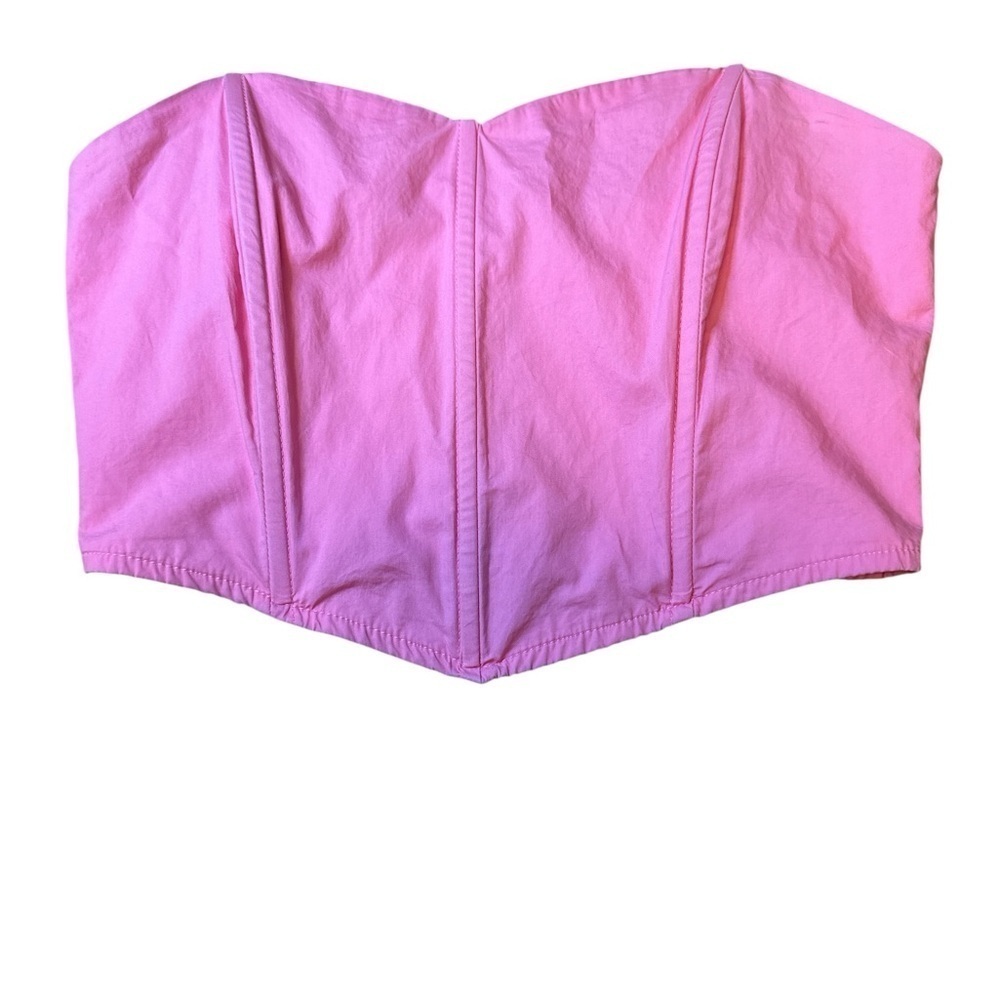 Pac Sun La Hearts Corset Top Pink Womens xsmall zip back closure